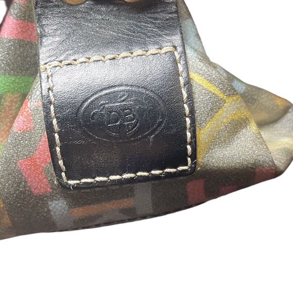 EUC VINTAGE Y2K Dooney & Bourke Black Mini Tassels Graffiti Bag Rainbow Zipper - Picture 12 of 12